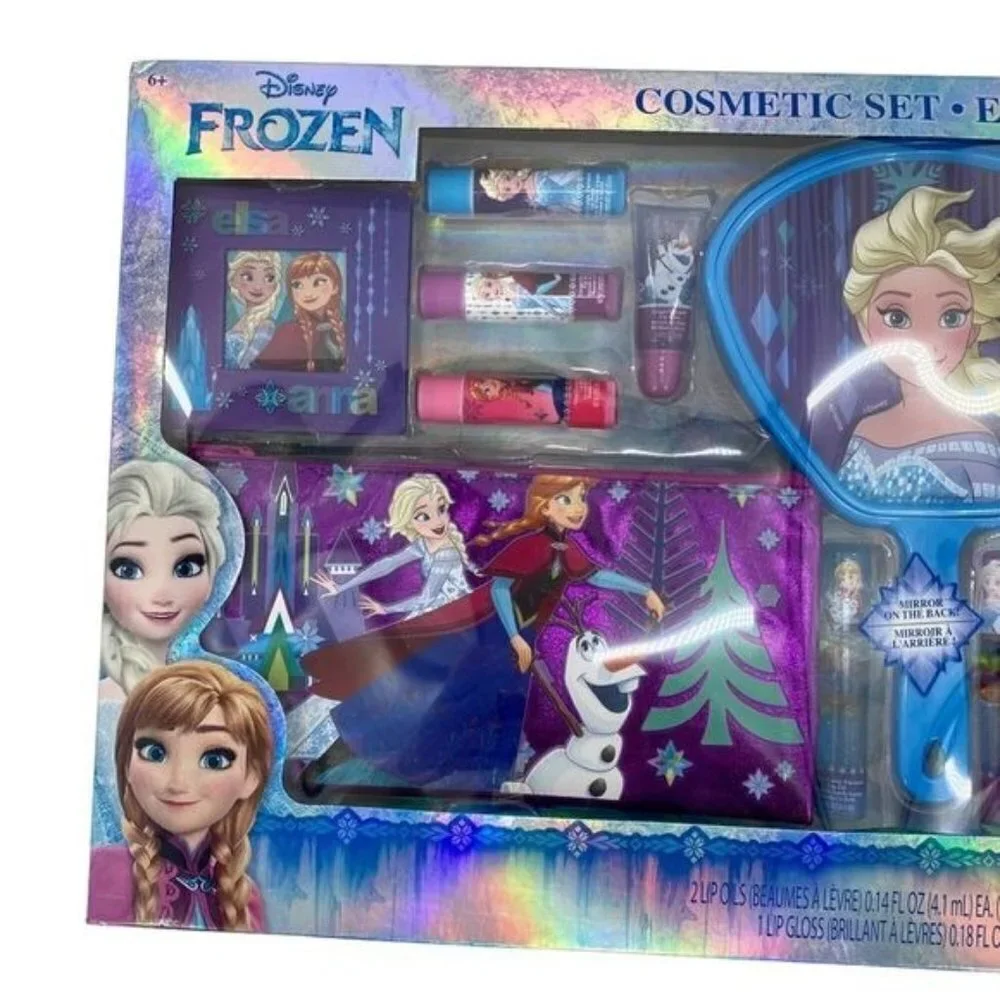 Disney Frozen Deluxe Girl’s Cosmetic Beauty Nail Hair Gift Set w/ Elsa Mirror